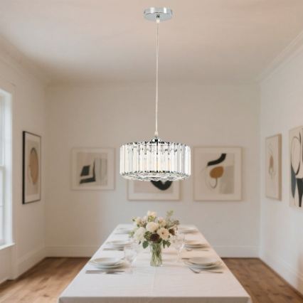 Pendul pe cablu VETRO 1xE27/60W/230V crom lucios