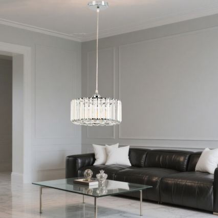 Pendul pe cablu VETRO 1xE27/60W/230V crom lucios