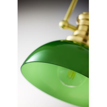Pendul pe tijă PLATINO Jupiter 2073 1xE27/15W/230V verde/auriu
