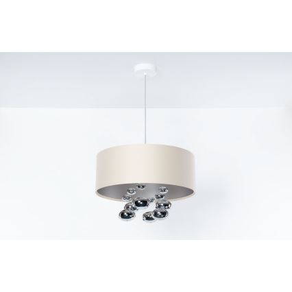 Pendul suspendat cu cablu BUBBLE, 1xE27/60W/230V, Ø 50 cm, bej