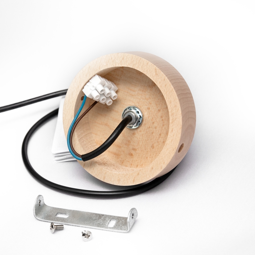 Pendul suspendat pe cablu ALBA, 1x E27/15W/230V, Ø 25 cm, negru/maro