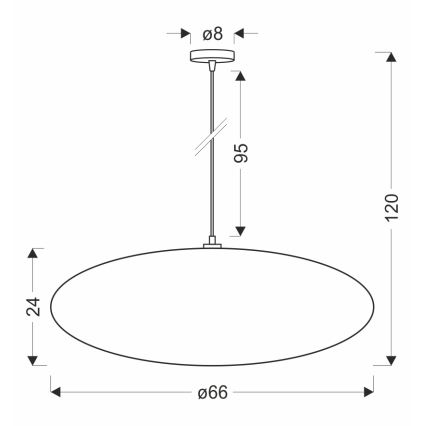 Pendul suspendat pe cablu CAFEE, 1xE27/40W/230V, Ø 66 cm, maro