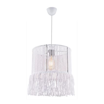 Pendul suspendat pe cablu NESS MACRAME 1xE27/40W/230V, alb