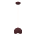 Pendul suspendat pe cablu SOOL, 1 x E27/15W/230V, Ø 15 cm, bordo