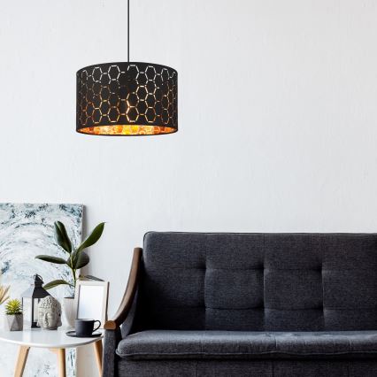 Pendul ULLE pe cablu, 1xE27/15W/230V, negru