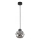 Pendul ZULIA pe cablu 1xE27/15W/230V, negru/fumuriu