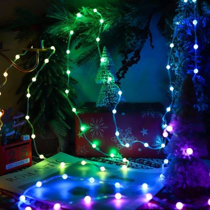 Perdea de Crăciun LED RGB reglabilă WIZARD 400xLED/USB 2x2m + telecomandă
