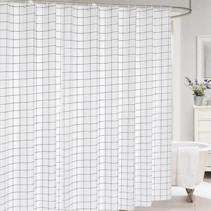 Perdea de duș TORO EASY 178x199 cm alb/negru