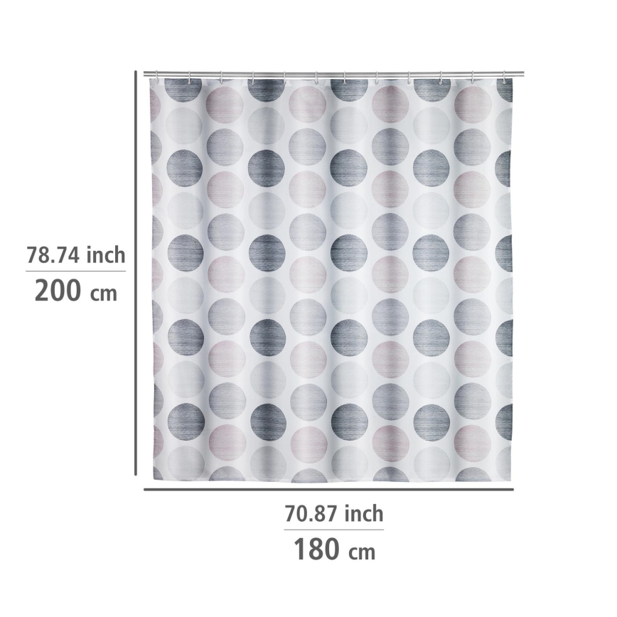 Perdea de duș WENKO 25750100 - 180x200 cm, multicoloră