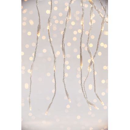 Perdea LED de Crăciun de exterior CURTAIN 360xLED/3,6W/230V 2x2 m IP44 alb cald