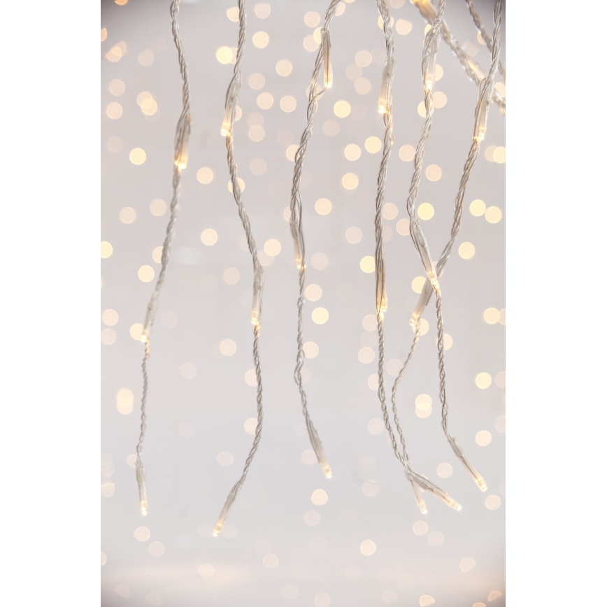Perdea LED de Crăciun de exterior CURTAIN 360xLED/3,6W/230V 2x2 m IP44 alb cald