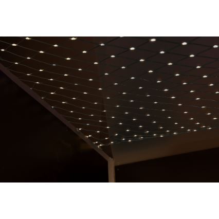 Perdea LED de exterior NET 240xLED/7,2W/230V 1,5x2 m IP44 alb cald