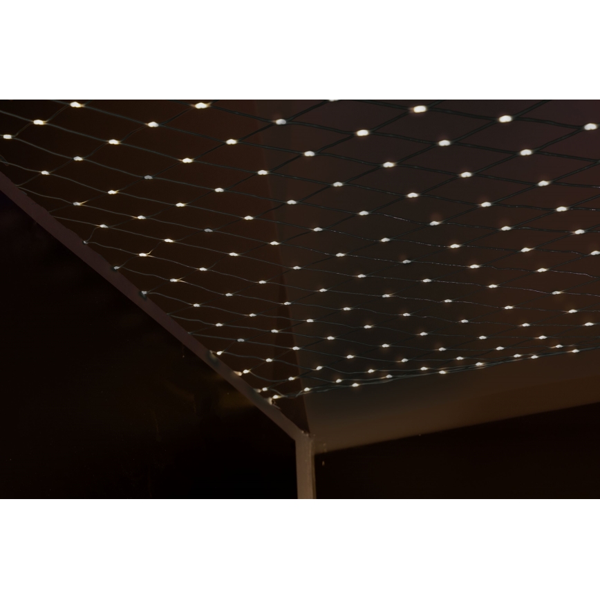 Perdea LED de exterior NET 240xLED/7,2W/230V 1,5x2 m IP44 alb cald