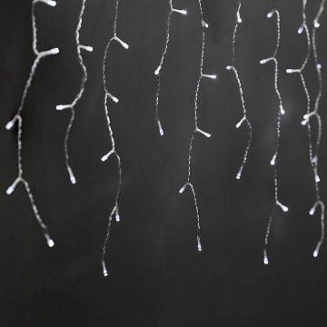 Perdea LED pentru exterior, 360 LED, 7 funcții, 14 m, IP44, alb rece