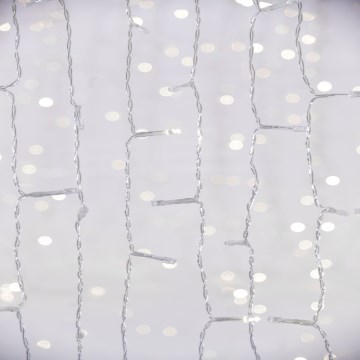 Perdea LED pentru exterior CURTAIN 480xLED/8,4W/230V 3x3 m IP44 alb rece