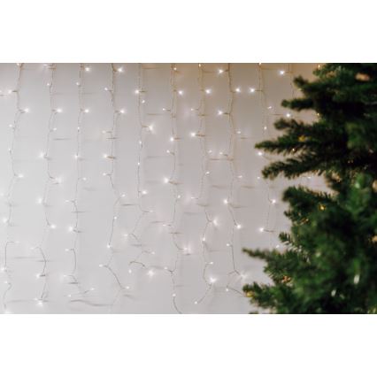Perdea LED pentru exterior CURTAIN 480xLED/8,4W/230V 3x3 m IP44 alb rece