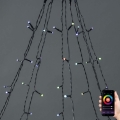 Perdea LED RGB de Crăciun 240xLED/11 funcții 8m IP65 Wi-Fi Tuya