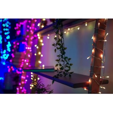 Perdea LED RGB de Crăciun de exterior 190xLED 5 m IP44 Wi-Fi Twinkly TWI190SPP-TEU