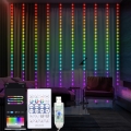 Perdea LED RGB de Crăciun reglabilă WIZARD 300xLED/USB 3x3m + telecomandă