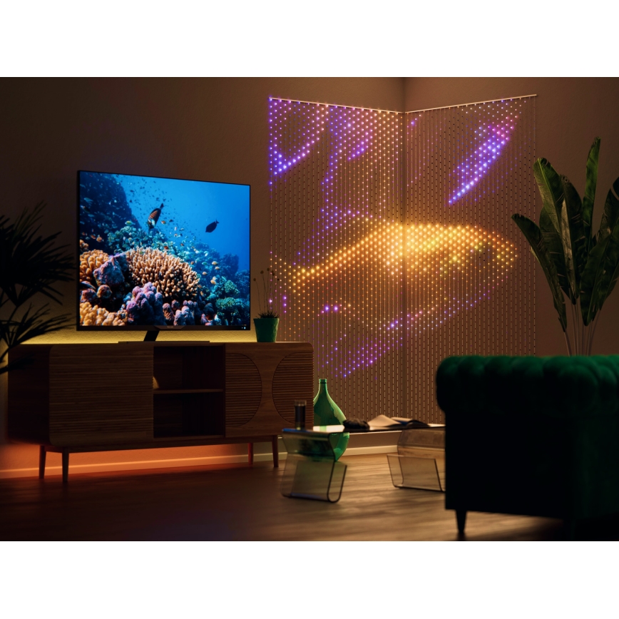 Perdea LED RGB dimabilă de Crăciun Twinkly MATRIX 480xLED 1x1 m Wi-Fi