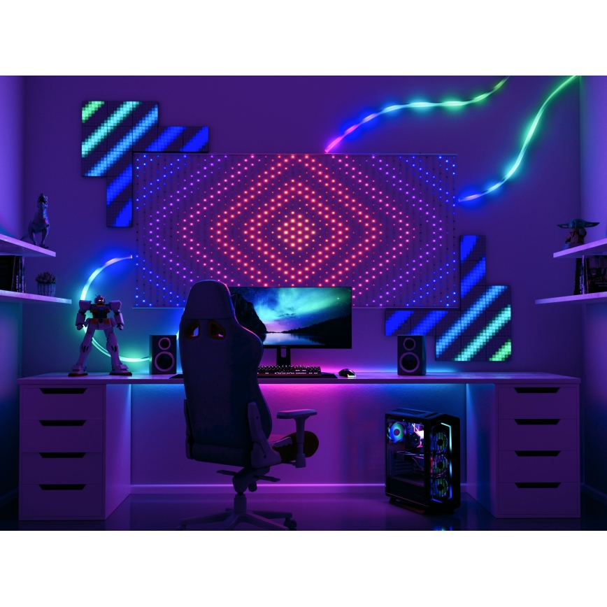 Perdea LED RGB dimabilă de Crăciun Twinkly MATRIX 480xLED 1x1 m Wi-Fi