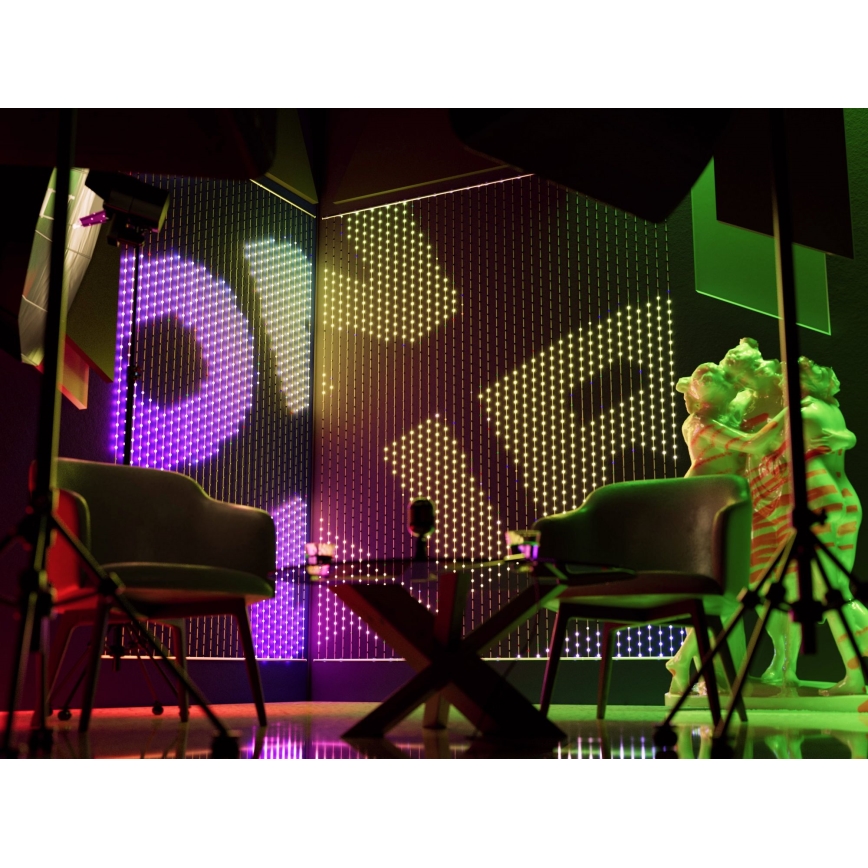 Perdea LED RGB dimabilă de Crăciun Twinkly MATRIX 480xLED 1x1 m Wi-Fi