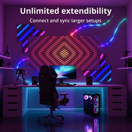 Perdea LED RGB dimabilă de Crăciun Twinkly MATRIX 480xLED 1x1 m Wi-Fi