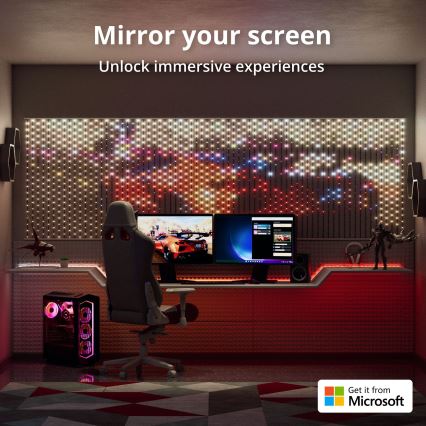 Perdea LED RGB dimabilă de Crăciun Twinkly MATRIX 480xLED 1x1 m Wi-Fi