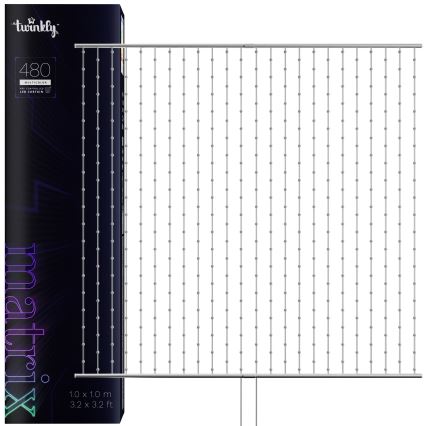 Perdea LED RGB dimabilă de Crăciun Twinkly MATRIX 480xLED 1x1 m Wi-Fi