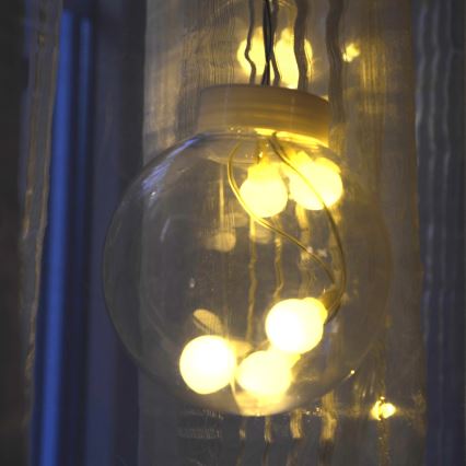 Perdea LED WISH BALLS 108xLED/8 funcții 4,5 m alb cald