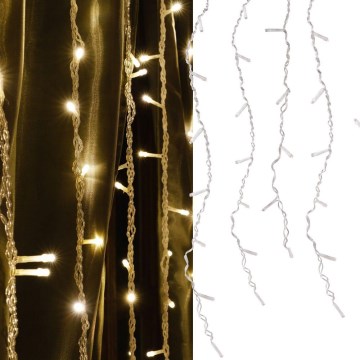 Perdea luminoasă de Crăciun LED ESTELLA 47xLED/8 funcții 3,5 m alb cald