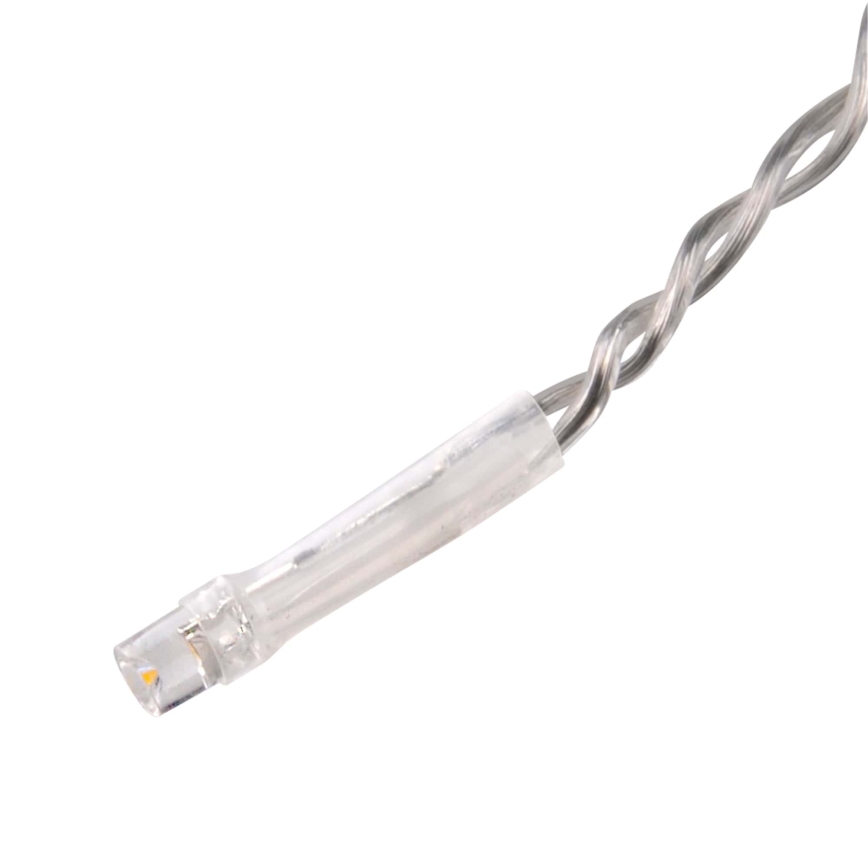Perdea luminoasă LED ESTELLA, 47 LED, 8 funcții, 3,5 m, alb cald