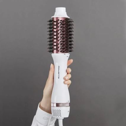 Perie cu aer cald VOLUMIZER 800W/230V alb/roz Rowenta