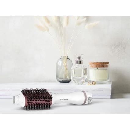 Perie cu aer cald VOLUMIZER 800W/230V alb/roz Rowenta