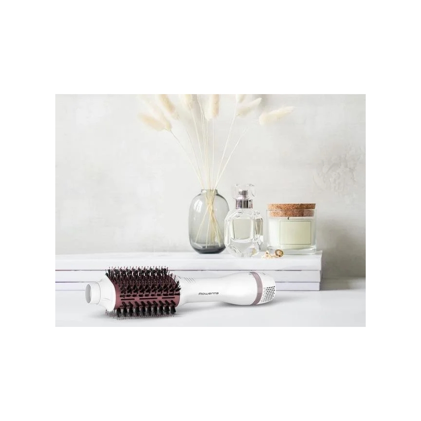 Perie cu aer cald VOLUMIZER 800W/230V alb/roz Rowenta