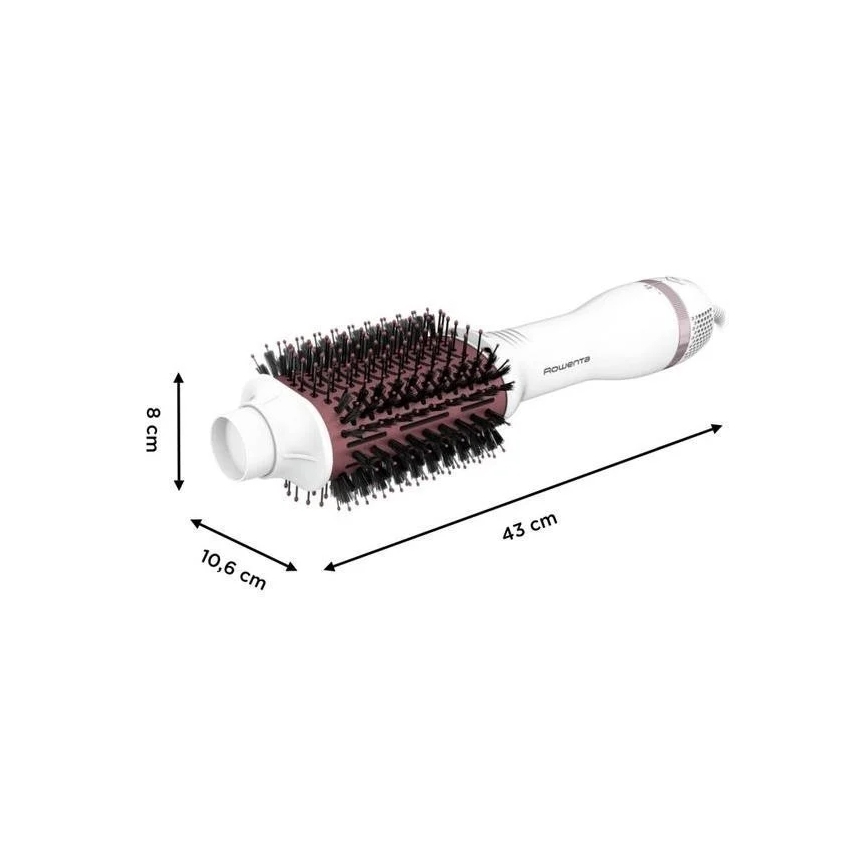 Perie cu aer cald VOLUMIZER 800W/230V alb/roz Rowenta