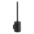 Perie pentru WC, inox/negru, 8 x 35,5 cm
