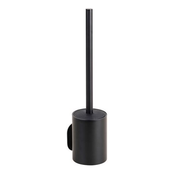 Perie pentru WC, inox/negru, 8 x 35,5 cm