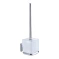 Perie WC WENKO 22695100-WC VACUUM-LOC QUADRO ED 9,5x37 cm argintiu/crom lucios/transparent