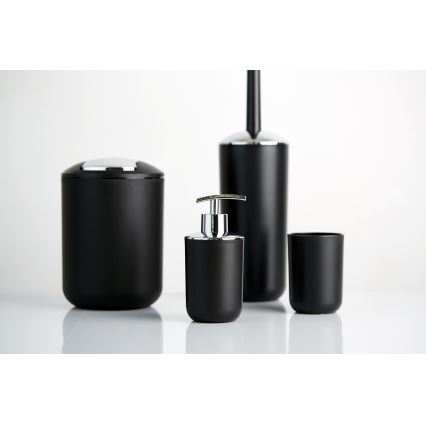 WENKO 21210100 - Perie WC BRASIL 10x37 cm neagră/crom lucios