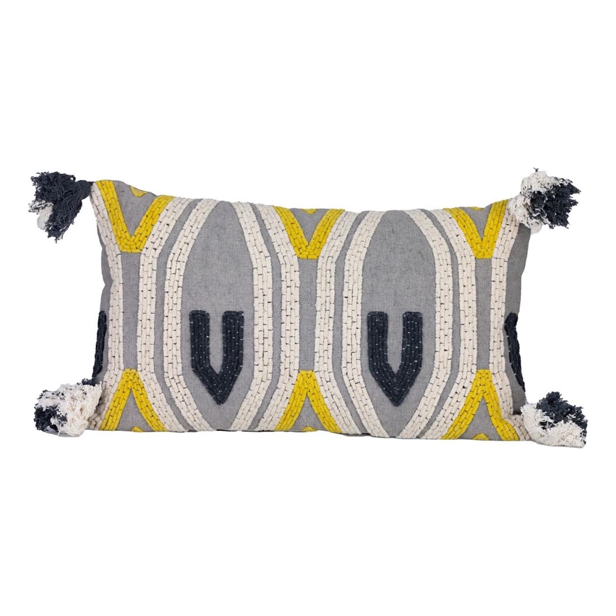 Pernă decorativă Eglo 35x60 cm gri/galben