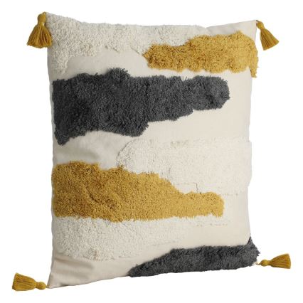 Pernă decorativă Eglo 45x45 cm galben/gri
