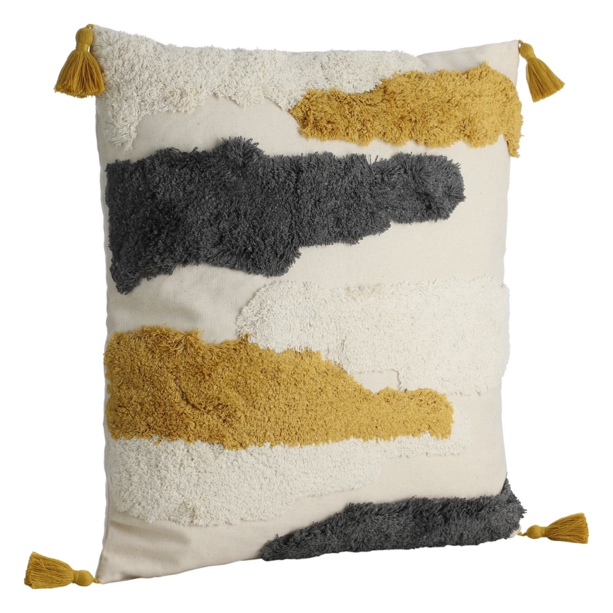 Pernă decorativă Eglo 45x45 cm galben/gri