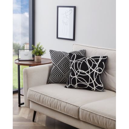 Pernă decorativă Eglo 45x45 cm alb/negru