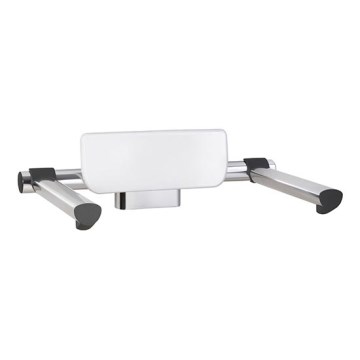 Pernă lombară 60 x 18,5 cm, argintiu/alb