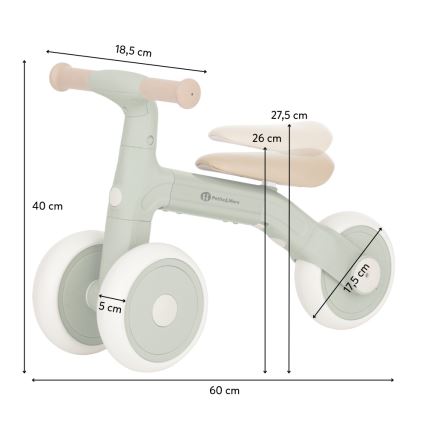 PETITE&MARS - Bicicletă de echilibru 3 în 1 BINGO Stering Blue