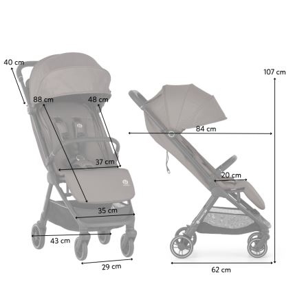 PETITE&MARS - Cărucior sport ZIP Creamy Cocoa