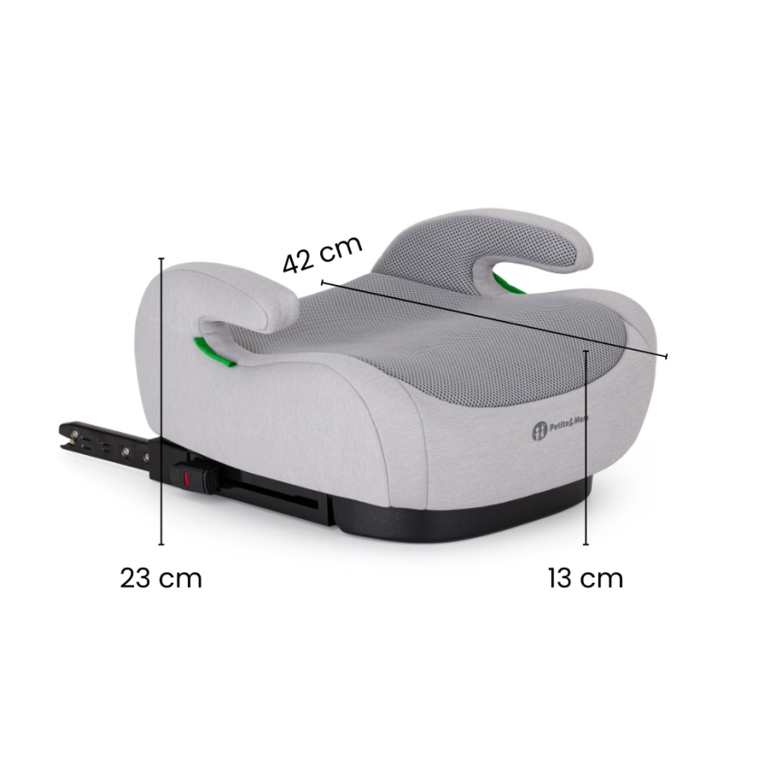 PETITE&MARS - Înălțător auto OPTIMUS PRO i-Size Air 125-150 cm (22-36 kg) gri