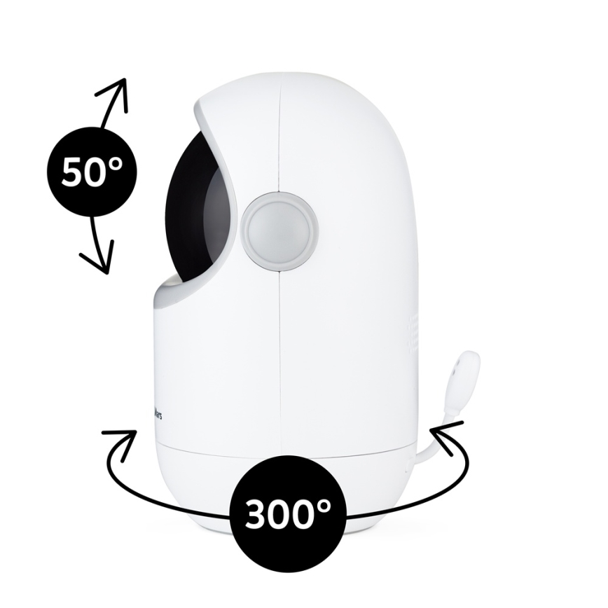 PETITE&MARS - Monitor video pentru bebeluși EVE 5.0 3,8V 3050 mAh