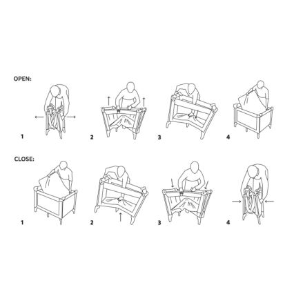 PETITE&MARS - Pătuț de călătorie NYJA Urban Jungle Sand